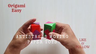 Origami Easy Pop It Fidgets Antistress Moving PAPER TOYS I OrigamiEasyTT [upl. by Merrily]