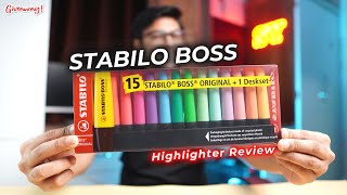 Stabilo BOSS Highlighter Review Best Fluorescent and Pastel Highlighter pack  Giveaway 🔥 [upl. by Richey740]