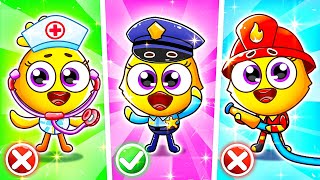 FireGirl DoctorGirl and PoliceGirl 😻🚒 Professions Song  Superhero Team  Lamba Lamby Kids Songs [upl. by Dorkus]