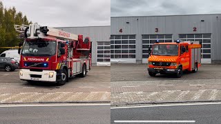 Uitruk brandweer post Putte voor bijstand ziekenwagen ladder in Beerzel Putte [upl. by Chappell]