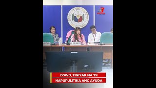 DSWD tiniyak na may mga hakbang para di mapulitika ang ayuda programs [upl. by Sorcim]