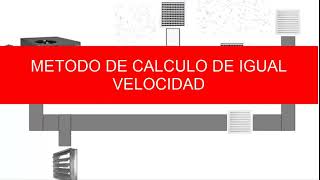 Calculo y diseño de Ductos en aire acondicionado Caño de suministro y Retorno Metodo igual velocidad [upl. by Atiuqel]