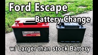 Ford Escape 20132019 Battery Change Install Larger Battery [upl. by Fabyola]