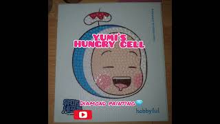 Yumis HUNGRY CELL  DIAMOND Painting 💎 This is sooo cute  yumiscells merch diamondpainting [upl. by Airdnekal]