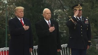 Centenaire 1418 Trump au cimetière américain de Suresnes [upl. by Arrotal]