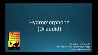 CC How to Pronounce hydromorphone Dilaudid Backbuilding Pharmacology [upl. by Raynard376]