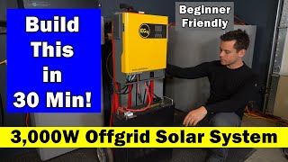 Build a 3000W Offgrid Solar System in 30 Min Natural Disaster Grid Down RV and More [upl. by Medeah588]