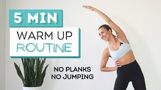 5 min WARM UP ROUTINE Before Your Workout  Low Impact  Wrist Friendly [upl. by Nospmis]