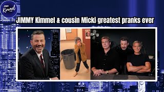 JIMMY Kimmel amp Cousin Micki George Clooney Brad Pitt  greatest pranks ever  Funy video [upl. by Barthold]