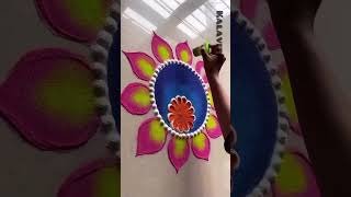 rangoli diwalispecial kalavithi00 easyrangoli simplerangoli lakshmipuja dhanteras diwali [upl. by Buckden]