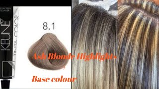 Ash Blonde HighlightsBase colour change 🤗 by Sarika Rose beauty salon [upl. by Ahsyekal402]