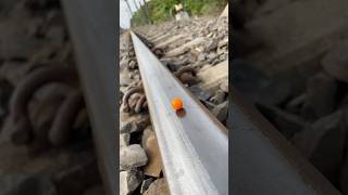 Train vs orange ball 🍊shorts train orange ball viralvideo [upl. by Min]