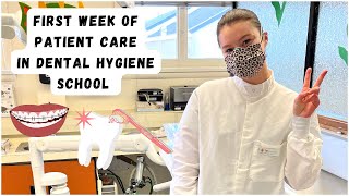 FIRST WEEK OF PATIENT CARE JUNIOR YEAR  Dental Hygiene School Vlog [upl. by Isdnil954]