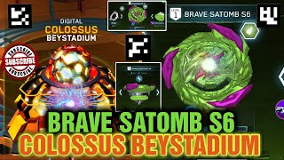 BRAVE SATOMB S6  COLOSSUS BEYSTADIUM  ALL NEW QR CODES  BEYBLADE BURST SURGE APP BEYBLADE SURGE [upl. by Kcorb15]