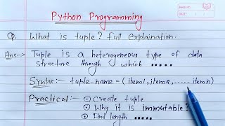 Python Tuples  Learn Coding [upl. by Etteloiv]