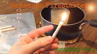 DIY  Self Igniting Homemade Survival Matches  Candles  Fire Starters [upl. by Anek]