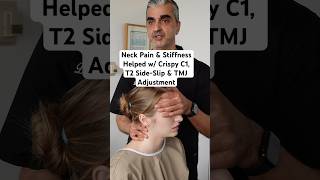 Neck Pain amp Stiffness Helped w Crispy C1 T2 amp TMJ Adjustment shorts [upl. by Harneen]