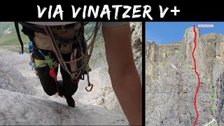 Via Vinatzer V on Sella Towers  Climbing in Dolomiti [upl. by Seabrooke630]