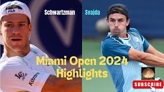 Diego Schwartzman vs Zachary Svajda Highlights  Miami 2024 [upl. by Berga329]