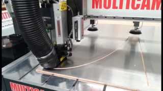 Cutting Aluminium sheet with a Multicam CNC routing machine [upl. by Knapp]