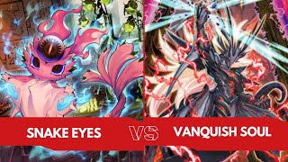 YuGiOh Locals Live SnakeEyes Farfa VS Vanquish Soul Abadiel [upl. by Eidnarb]