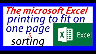 How to sort and print excel work to fit on one page [upl. by Asirralc]