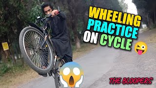 Wheeling Practice On Cycle  Wheeling Training  THE BLOOPERS [upl. by Hanid403]