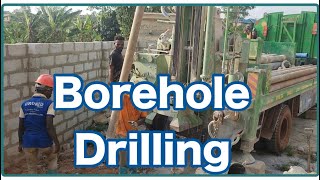 Borehole Drilling And The Cost Involved  Building A House In Ghana  Episode 32 [upl. by Adekahs177]