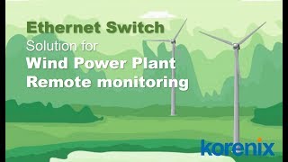 Ethernet Switch Solution for Wind Power Plant Monitoring  Korenix Technology [upl. by Ayhtin]