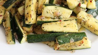 Sautéed Zucchini With Lemon Garlic Butter amp Fresh Thyme [upl. by Adnohsek]