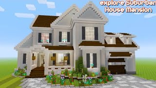 EXPLORE SUBURBAN HOUSE 🏡 IN MINECRAFT 😜 [upl. by Kirbie]