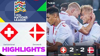 Suisse vs Danemark 22 Highlights  UEFA Nations League  Schweiz Dänemark  Schweiz vs Danmark [upl. by Ennayelsel]