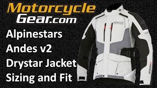 Alpinestars Andes v2 Drystar Jacket Sizing and Fit Guide [upl. by Brosine]