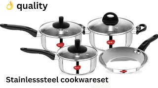 Stainless steel cookware setstainlesssteel cookwaresettrendingviralvideo AdwaithabhiThoughts [upl. by Rickie]