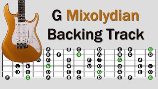 G Mixolydian Backing Track  Rock Pop [upl. by Hannaoj]