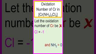 Oxidation Number of Cr in CrNH33Cl3 chemistry [upl. by Trant]