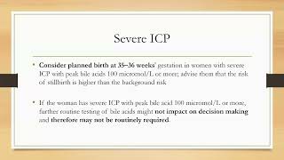 Intrahepatic Cholestasis of pregnancy ICP Part 2 [upl. by Eelyek]