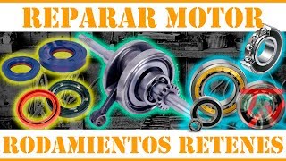 Cambiar CIGUEÑAL RODAMIENTOS y RETENES  Restaurar moto paso a paso DIY 🛵👨🏻‍🔧 [upl. by Ravilob796]