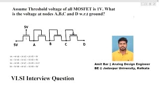 Synopsys VLSI interview Question  Find the node voltages [upl. by Sharity]