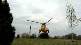 Seaking Rescue helicopter at Marjon landing site [upl. by Powel]