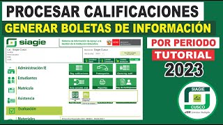 Siagie  Tutorial Proceso y Cierre de Periodos  Configurar y Generar Boletas de Notas  2023 [upl. by Attelrahc47]