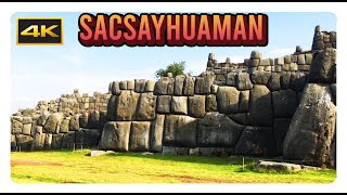 SACSAYHUAMAN Cusco 4K Impressive Stone Walls of the Inca Fort in Cusco Peru [upl. by Ahc]