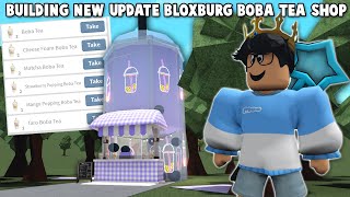 BUILDING A NEW BLOXBURG BOBA SHOP WITH THE SUMMER UPDATE [upl. by Norraa807]