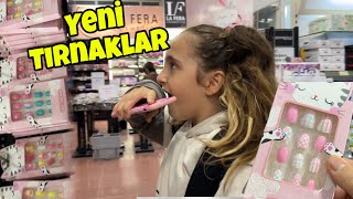 TAKMA TIRNAK ALIŞVERİŞİ  💅 ÇOCUK TIRNAKLARI ALDIK ASLI YAREN ÇOK SEVİNDİ [upl. by Aevin]