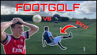 WE PLAYED AGAINST PRO FOOTGOLFERS  Footgolf  Broadlees Footgolf Course [upl. by Primaveras]