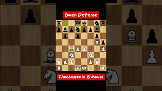 Owen Defense  Checkmate in 12 Moves chess [upl. by Adyeren922]