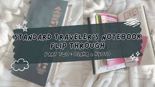 Standard Travelers Notebook Flip Through Osaka and Kyoto [upl. by Ihcehcu]