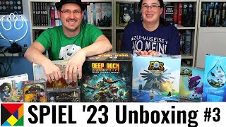 SPIEL 23 Neuheiten Unboxing  Deep Rock Galactic Arche Nova Wasserwelten EOS Island of Angles uvm [upl. by Ingold972]