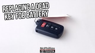 How to Replace Your Toyota Key Fob Battery  McPhillips Toyota Car Guide [upl. by Terrill]