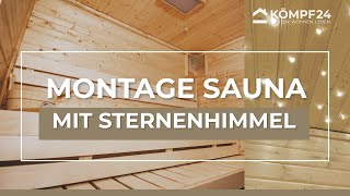 Montage Weka Sauna Sara 2 mit SternenhimmelBeleuchtung [upl. by Lartnom852]